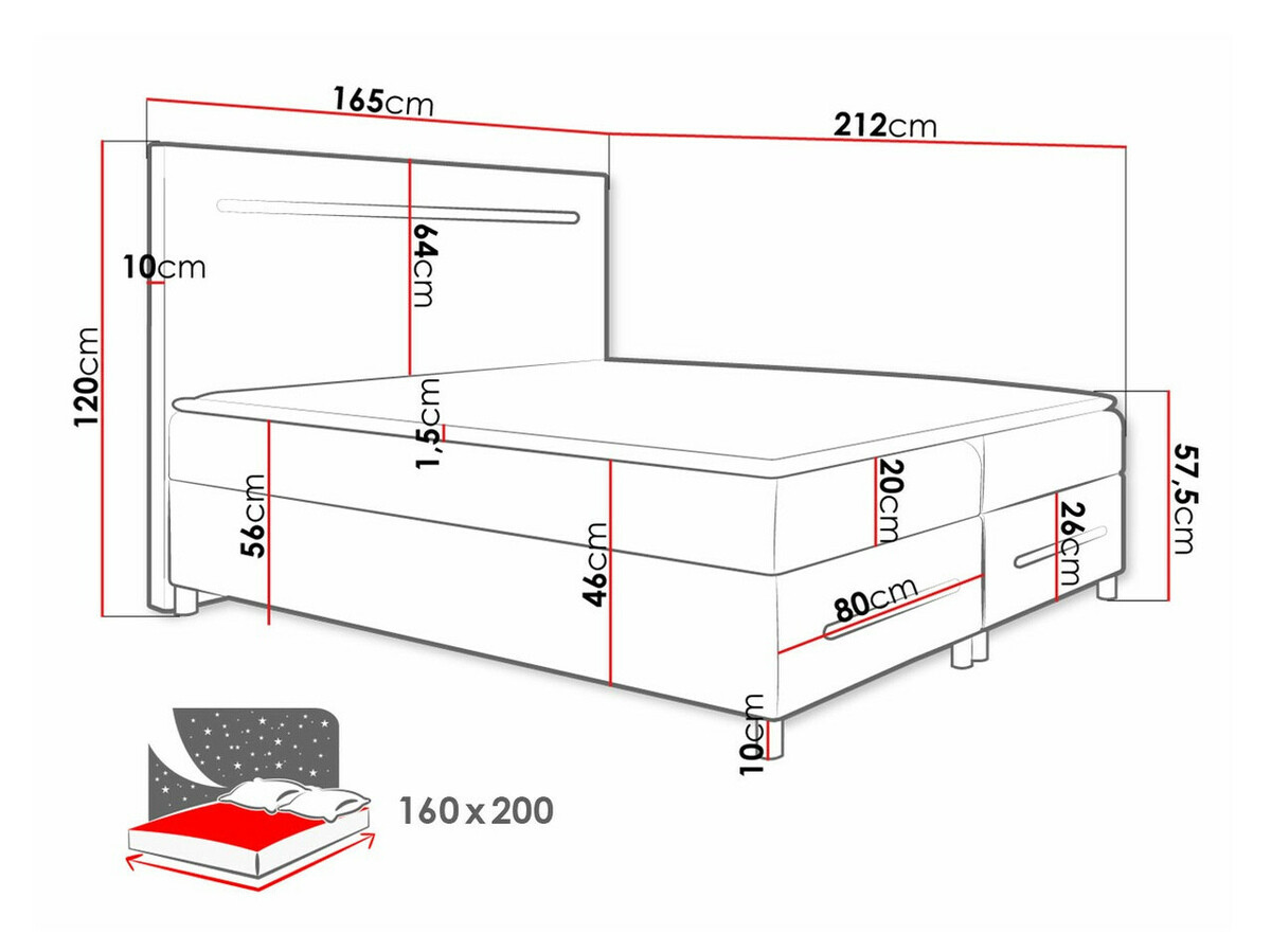Boxspringbett Pluvia (Soft 011)