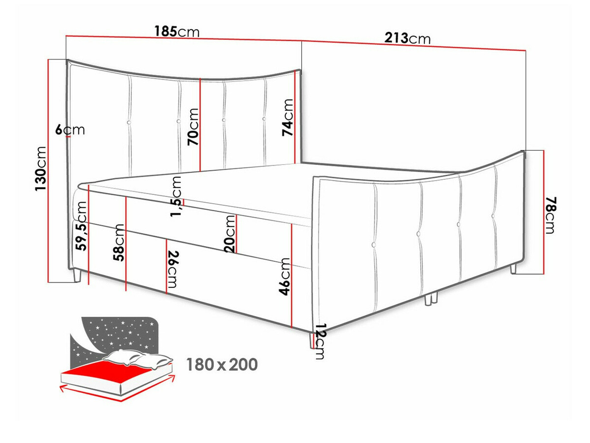 Boxspringbett Baltimore 177 (Fresh 37)