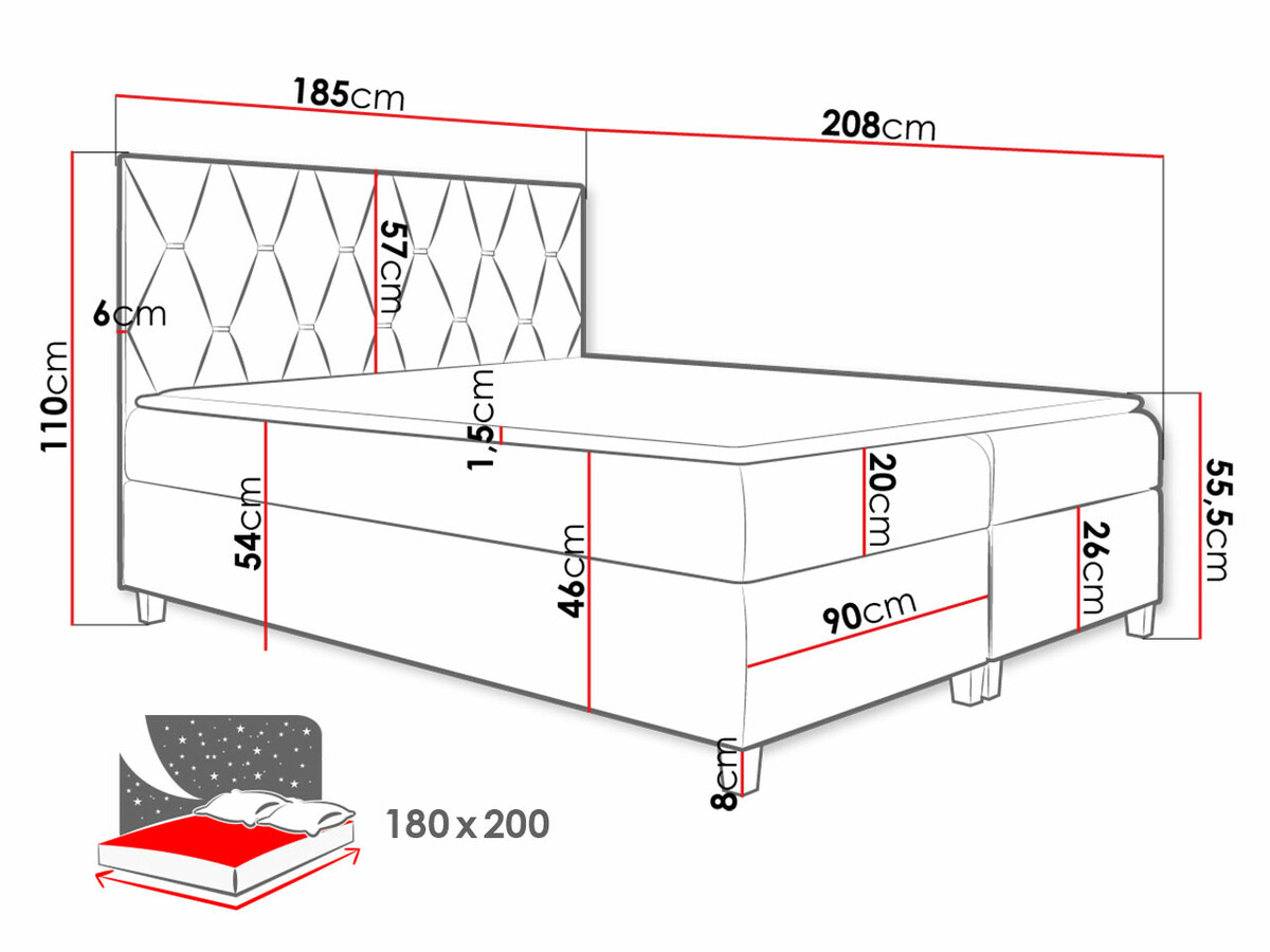 Boxspringbett Nemus (Fresh 1)