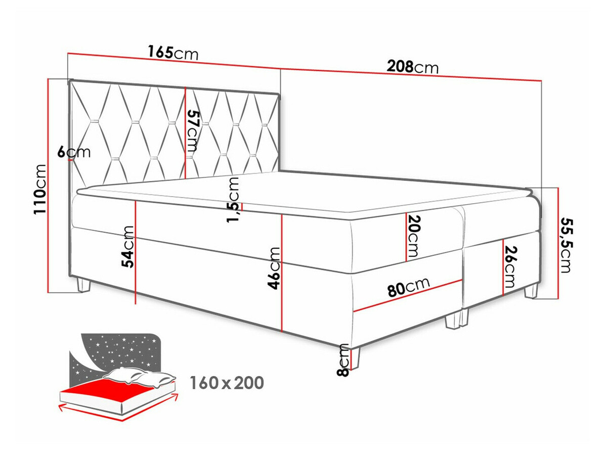 Boxspringbett Nemus (Fresh 8)