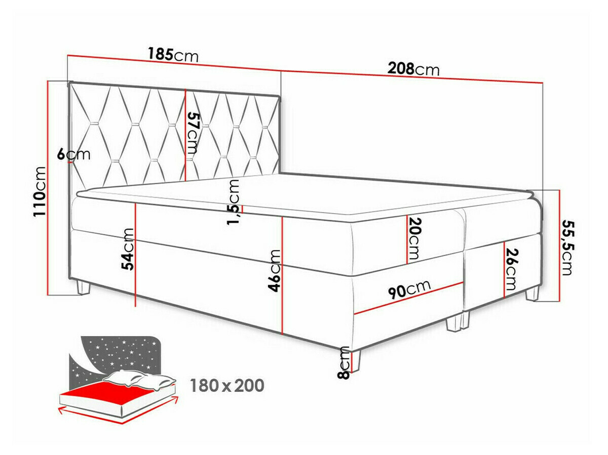 Boxspringbett Nemus (Fresh 8)