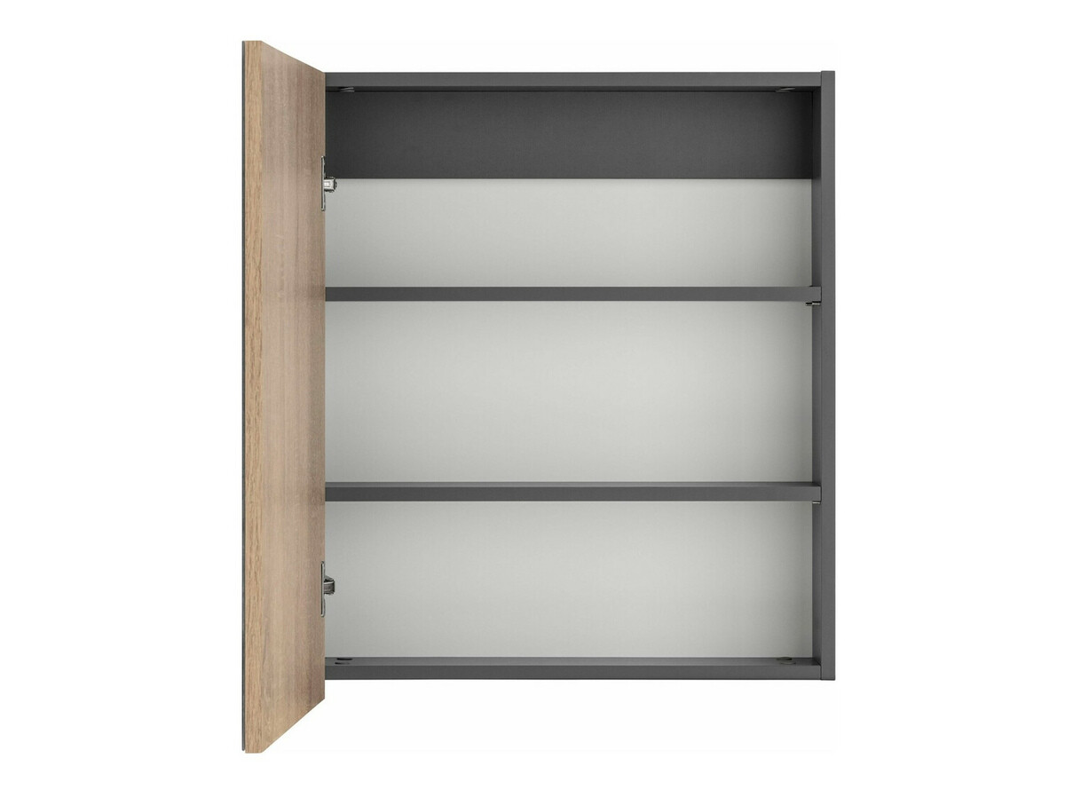 Badezimmer-Set Soncamu 112 (Anthrazit + Eichenholzoptik)