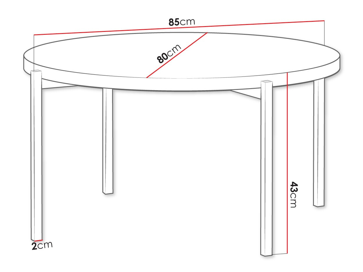 Couchtisch Providence 176 (Schwarz glänzend + Schwarz)