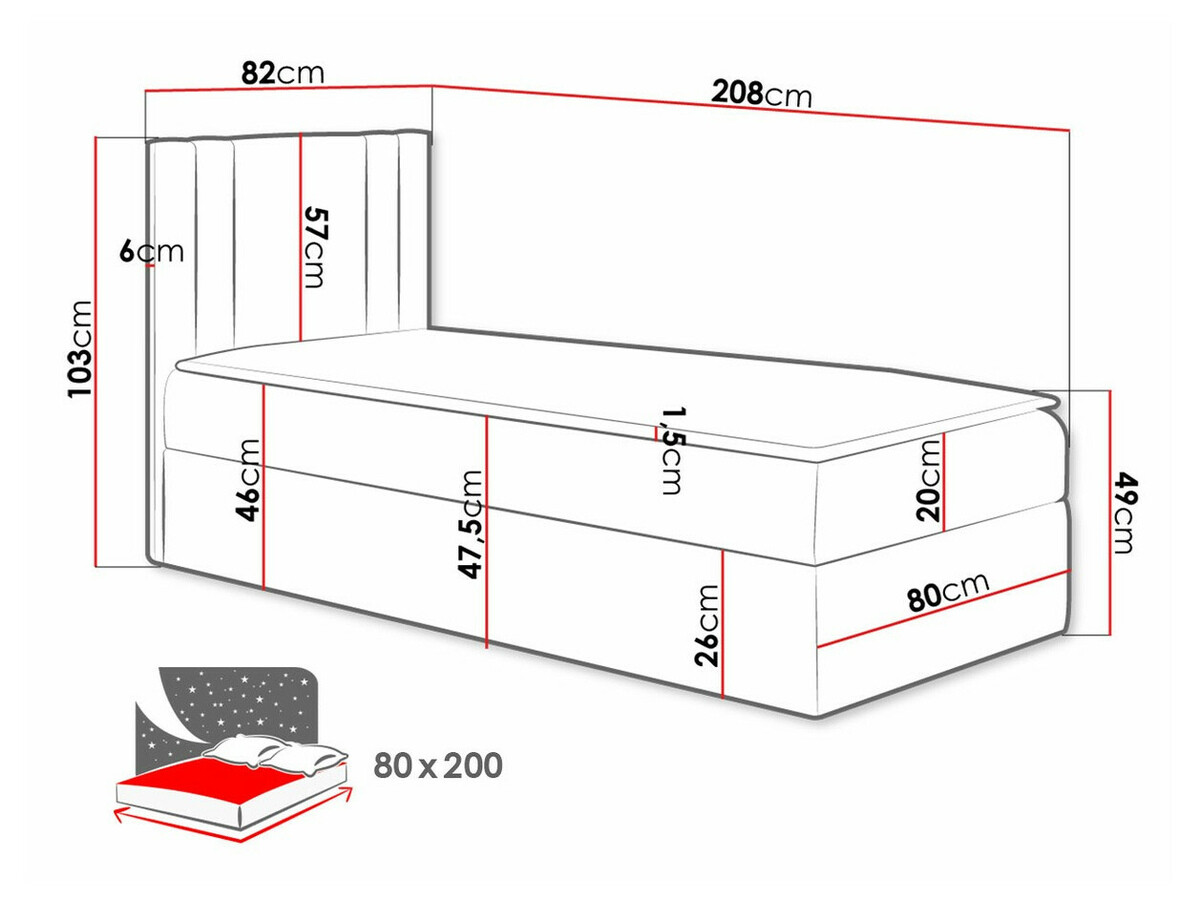 Boxspringbett Baltimore 179 (Kameleon 59)