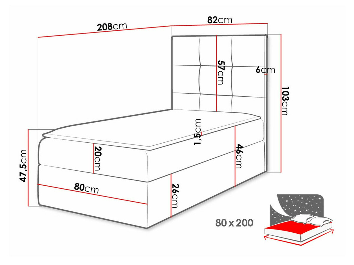 Boxspringbett Baltimore 180 (Soft 017)