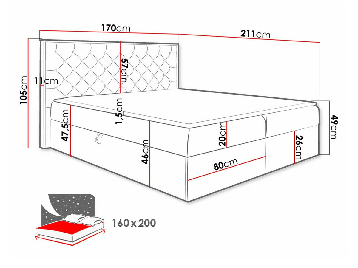 Boxspringbett Baltimore 182 (Wotan Eiche + Faro 20)