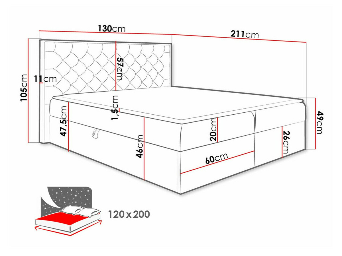 Boxspringbett Baltimore 182 (Wotan Eiche + Faro 5)