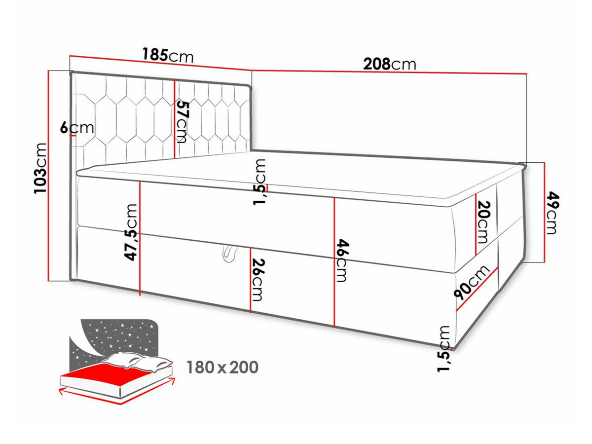 Boxspringbett Pons III (Fresh 13)