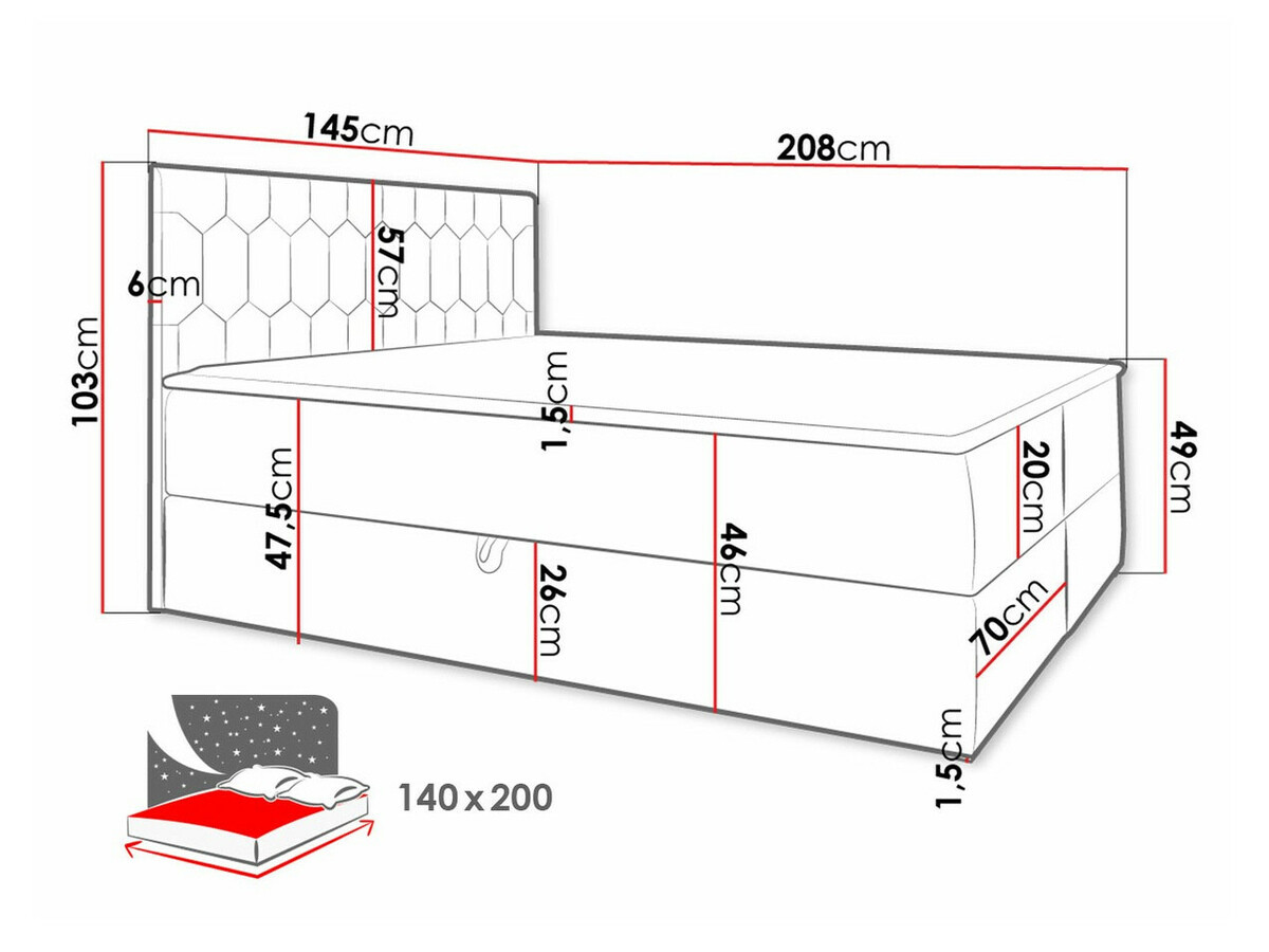 Boxspringbett Pons III (Fresh 33)