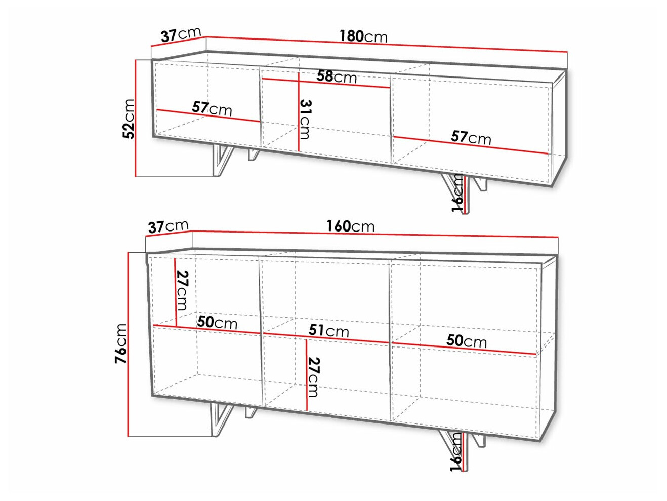 Wohnzimmer-Sets Audis (Weiss + Weiss glänzend)