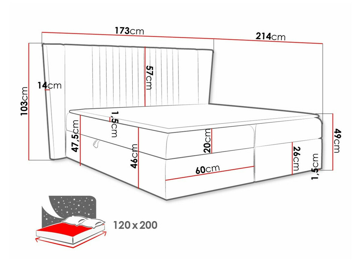 Boxspringbett Fenestra (Magic Velvet 2209)