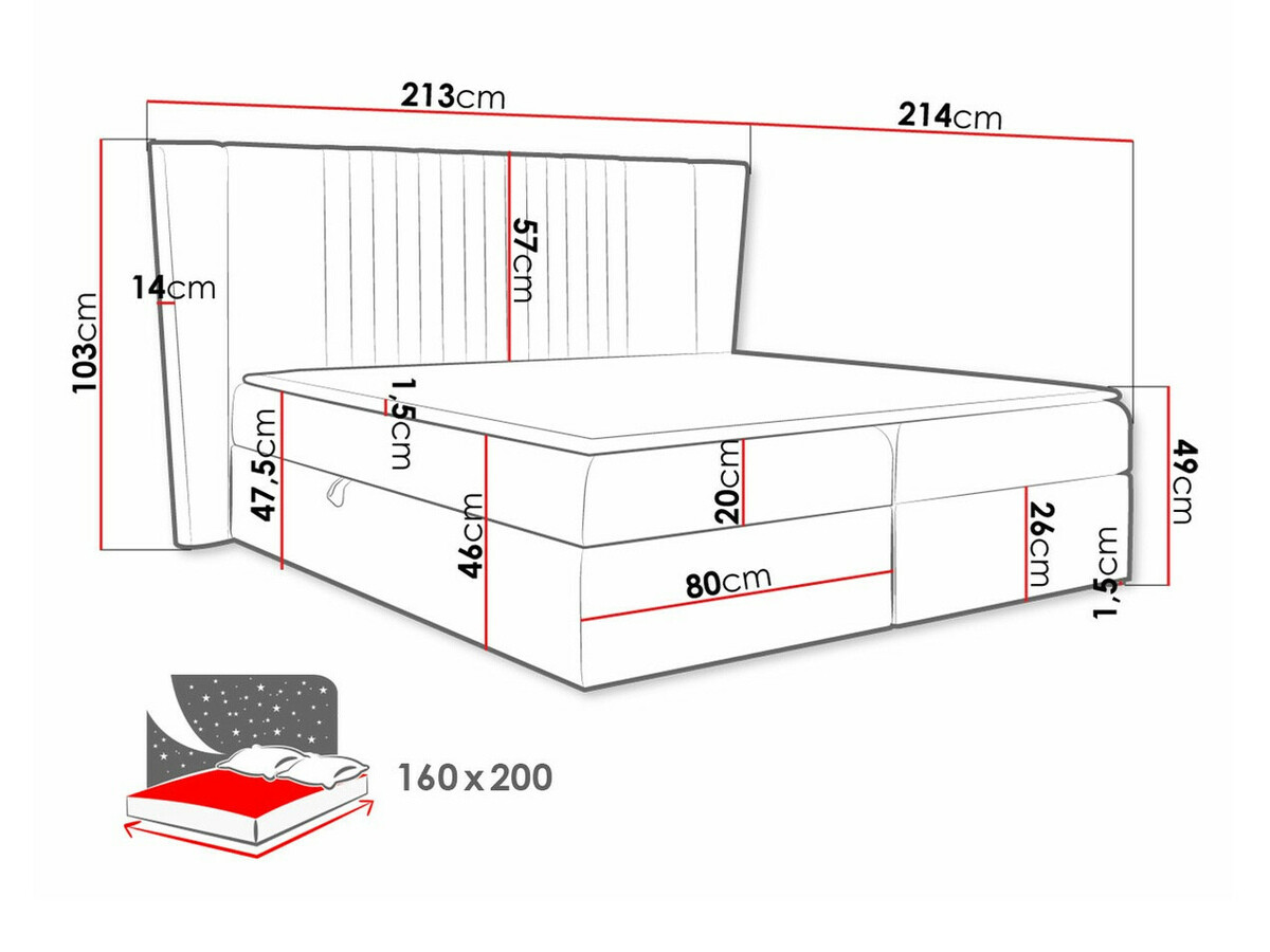 Boxspringbett Baltimore 184 (Magic Velvet 2239)