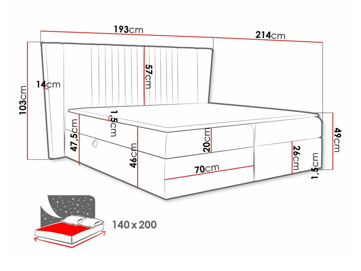 Boxspringbett Fenestra (Magic Velvet 2239)