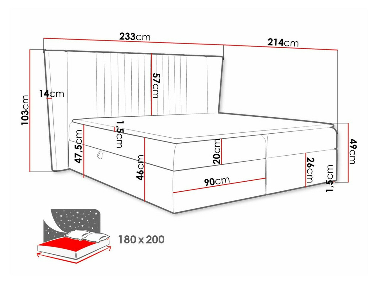 Boxspringbett Fenestra (Magic Velvet 2271)