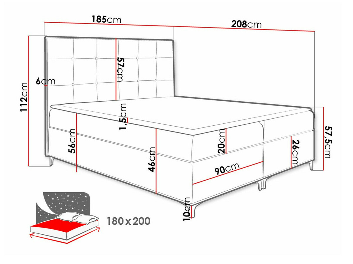 Boxspringbett Porta (Fresh 9)