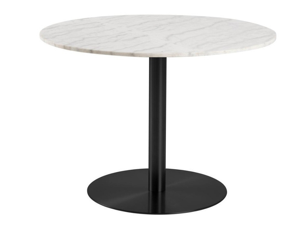 Tisch Norsica 420 (Schwarz + Weisser Marmor)