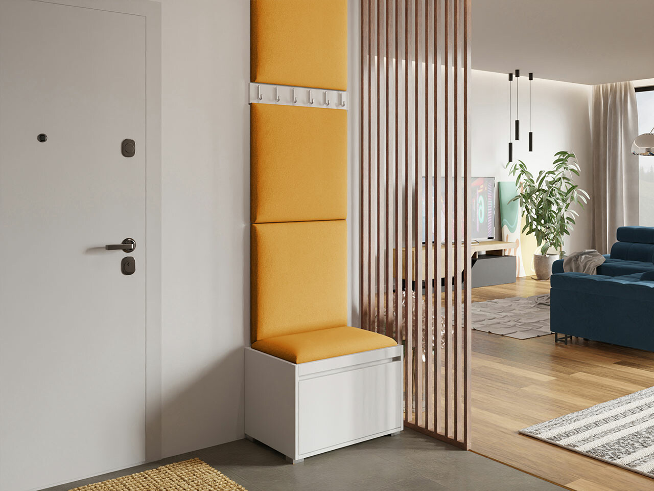 Flurgarnitur Comfivo Pinus IX (Weiss + Manila 32)
