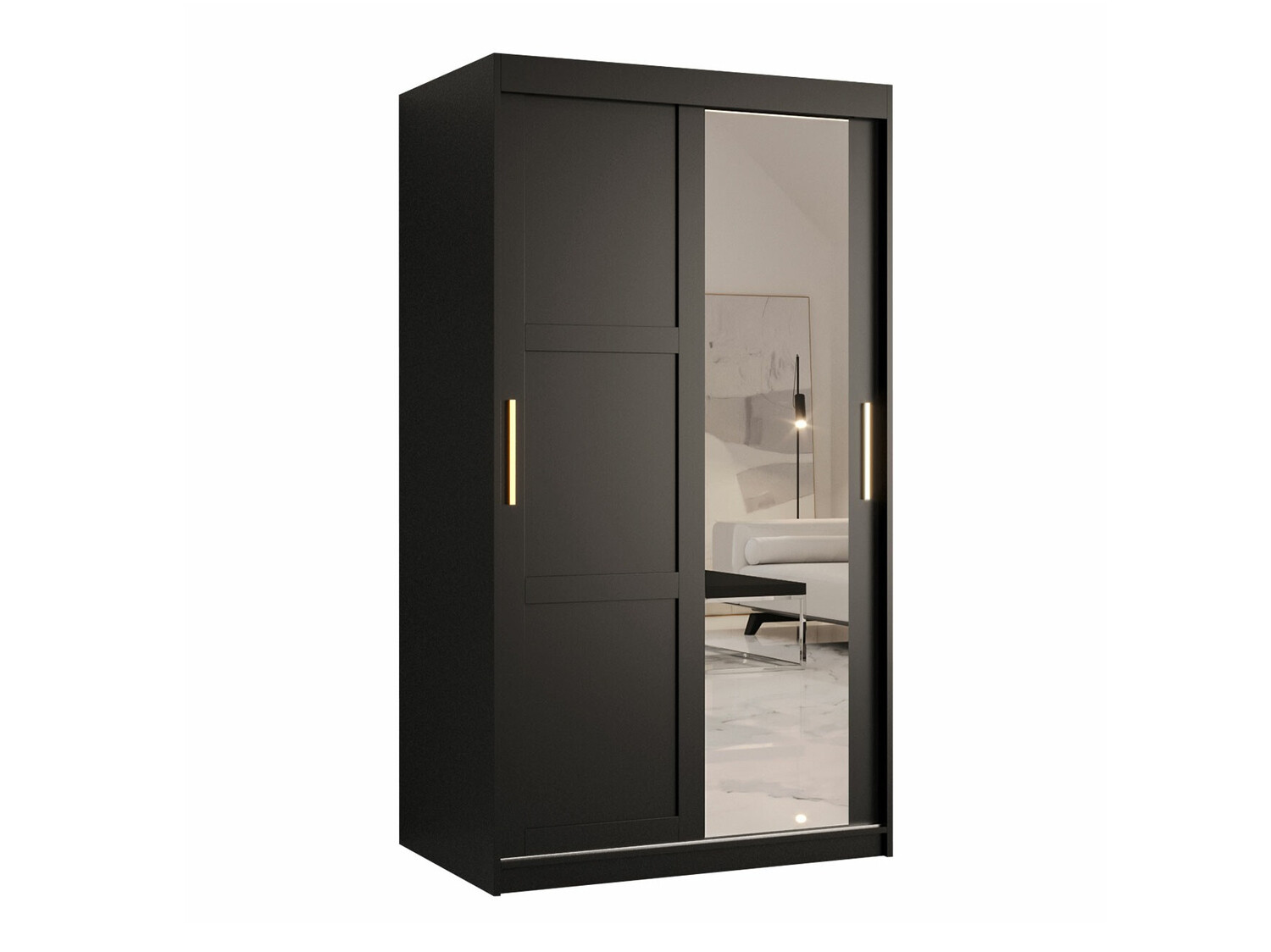 Kleiderschrank Ferfere 103 (Schwarz)