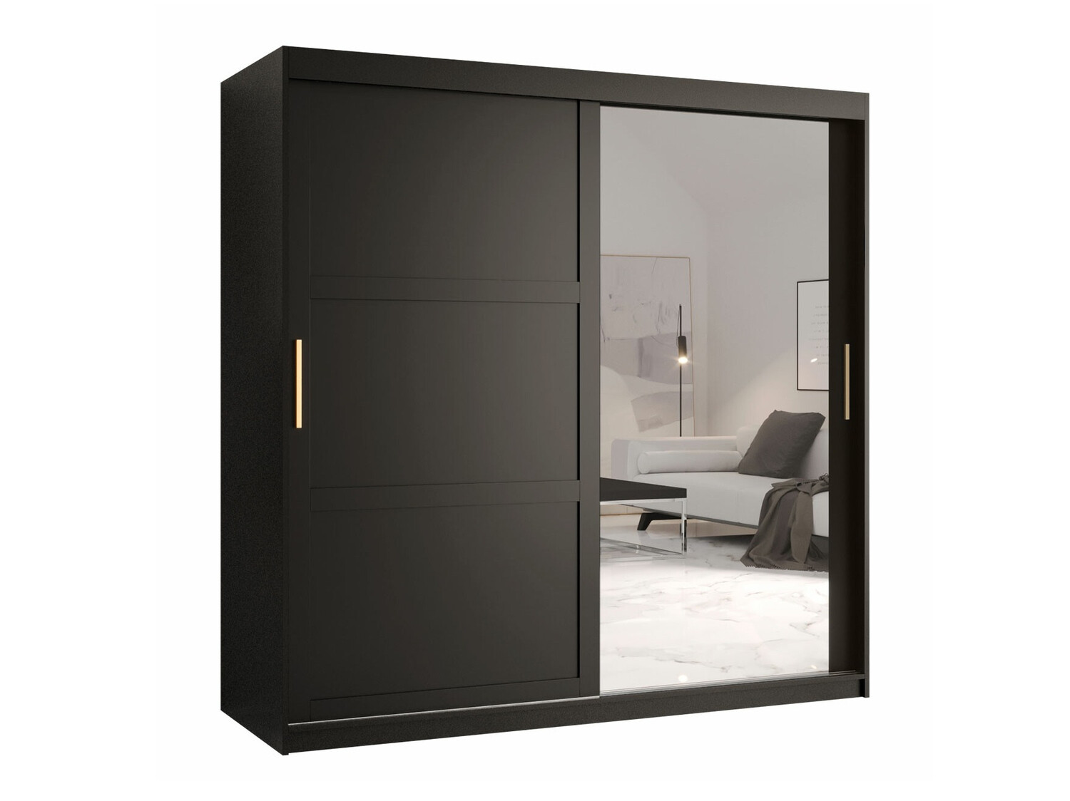 Kleiderschrank Ferfere 104 (Schwarz)