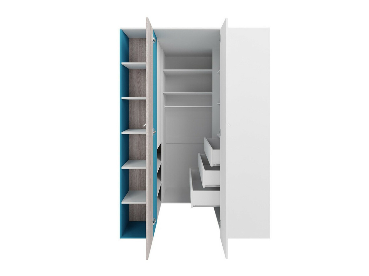 Kinderzimmer-Set Camteso 115 (Schwarz + Eichenholzoptik + Beige)