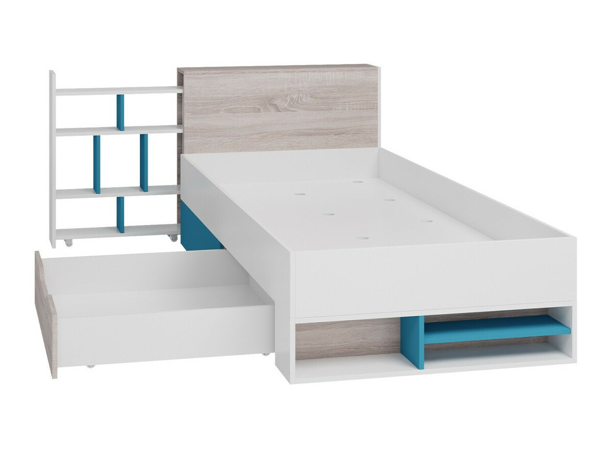 Kinderzimmer-Set Camteso 115 (Schwarz + Eichenholzoptik + Beige)