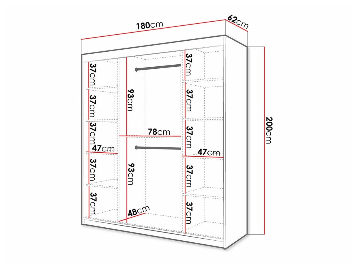 Kleiderschrank Anulio IV (Weiss)