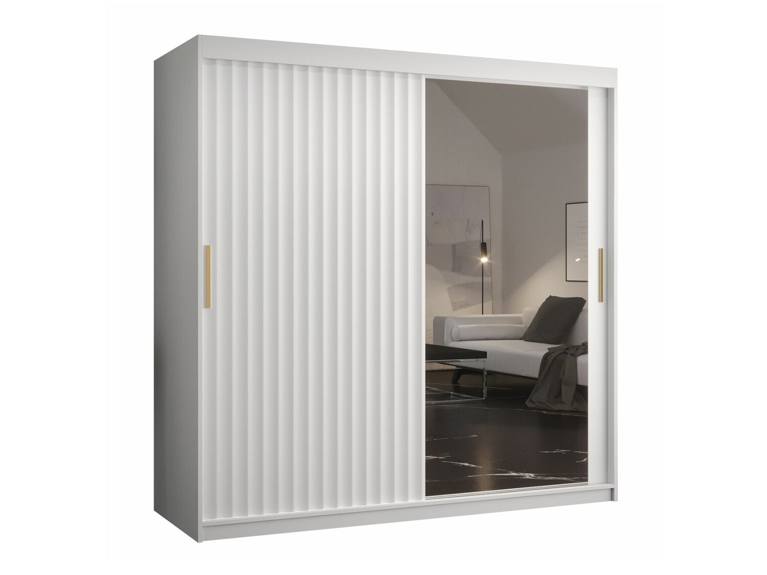 Kleiderschrank Hartford 338 (Weiss)