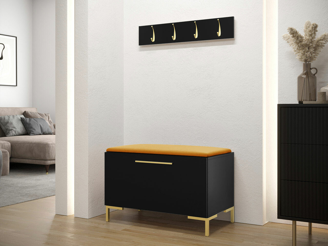Flurgarnitur Tivsoa 108 (Schwarz)