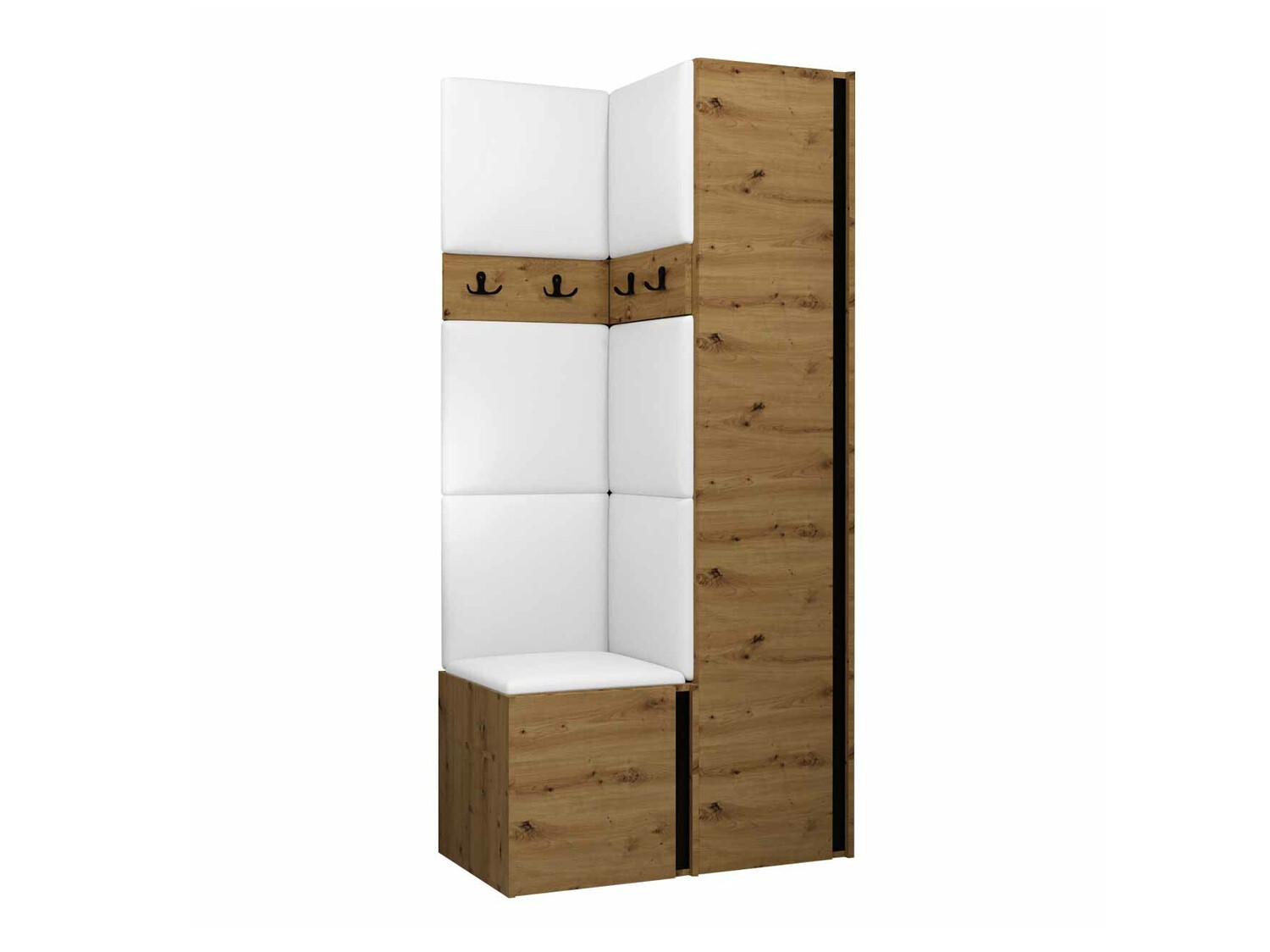 Flurgarnitur Pinis XXIV (Artisan Eichenholzoptik + Schwarz)