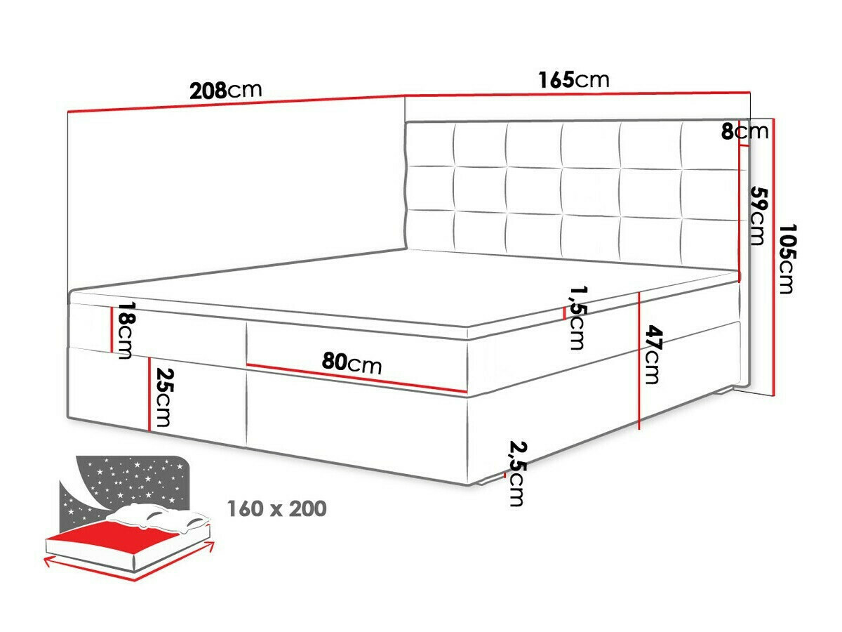 Boxspringbett Memphis 115 (Itaka 10)