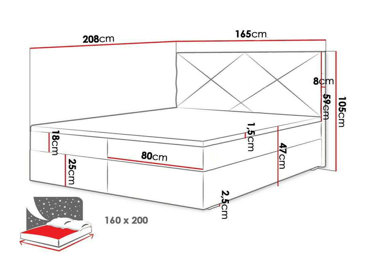 Boxspringbett Memphis 117 (Itaka 11)