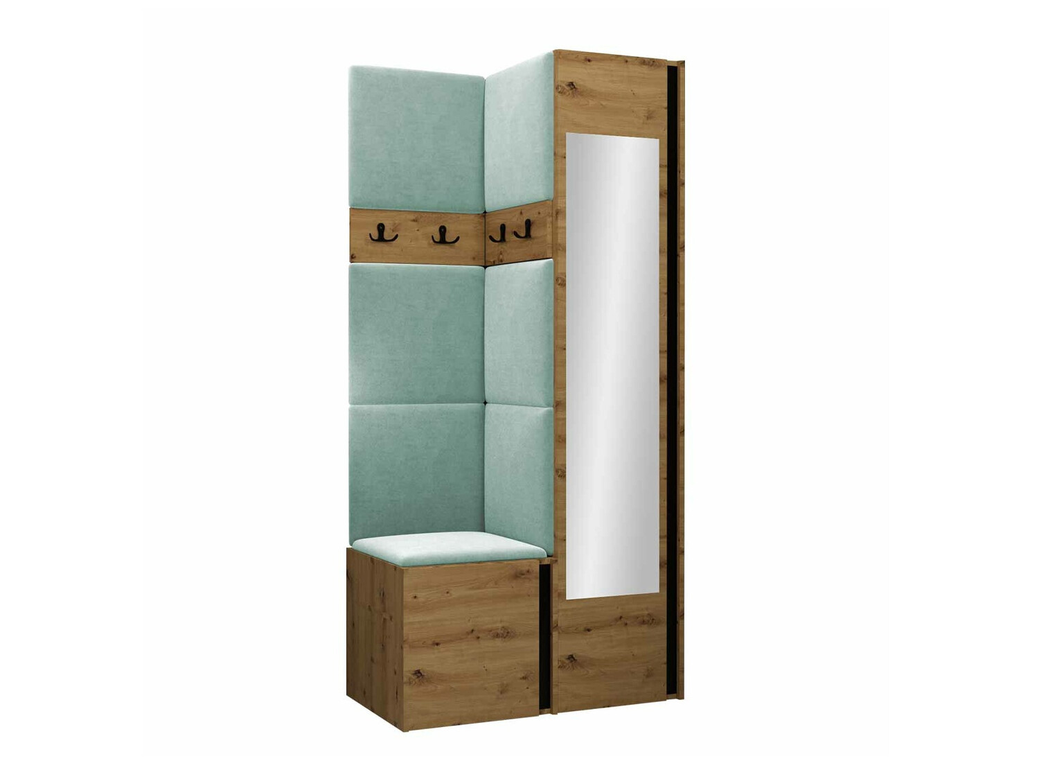 Flurgarnitur Pinis XXV (Artisan Eichenholzoptik + Schwarz)