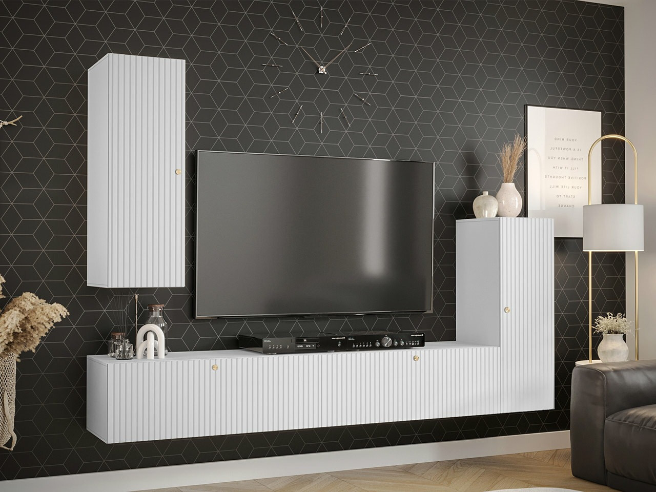 Wohnzimmer-Sets Anulio I (Weiss)