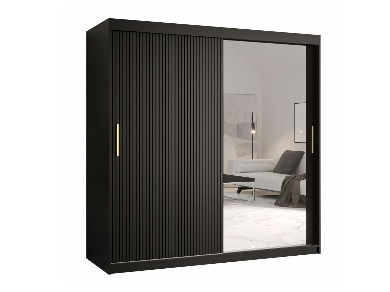 Kleiderschrank Anulio V (Schwarz)