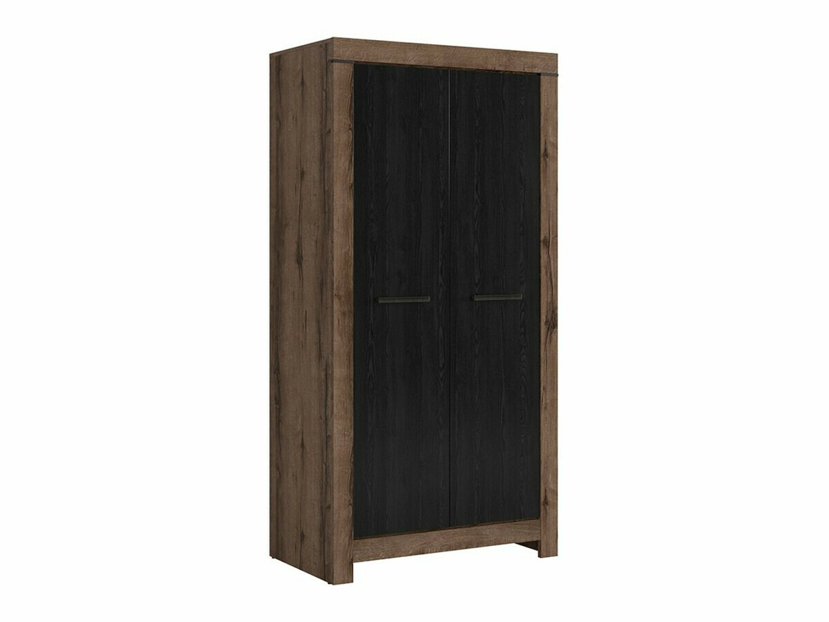 Kleiderschrank Dunfelu 111 (Klostereiche + Schwarze Eiche)