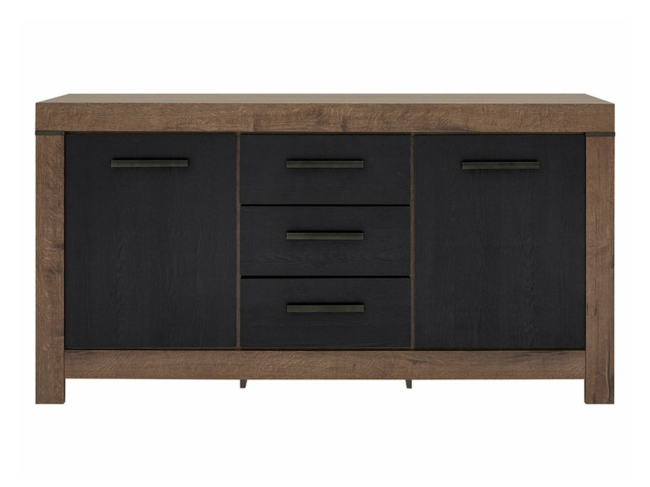 Kommode Dunfelu 100 (Klostereiche + Schwarze Eiche)