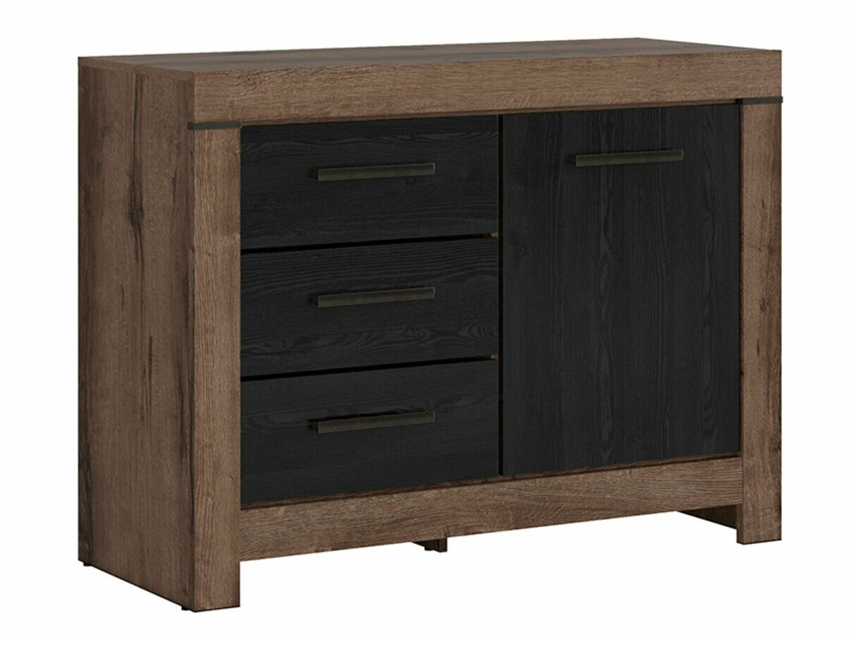 Kommoden Dunfelu 106 (Monastery Eichenholzoptik + eichenholzoptik schwarz)