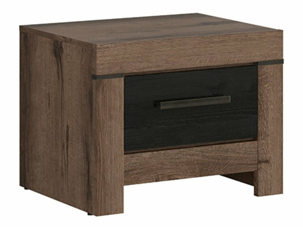 Nachttisch Dunfelu 109 (Monastery Eichenholzoptik + eichenholzoptik schwarz)