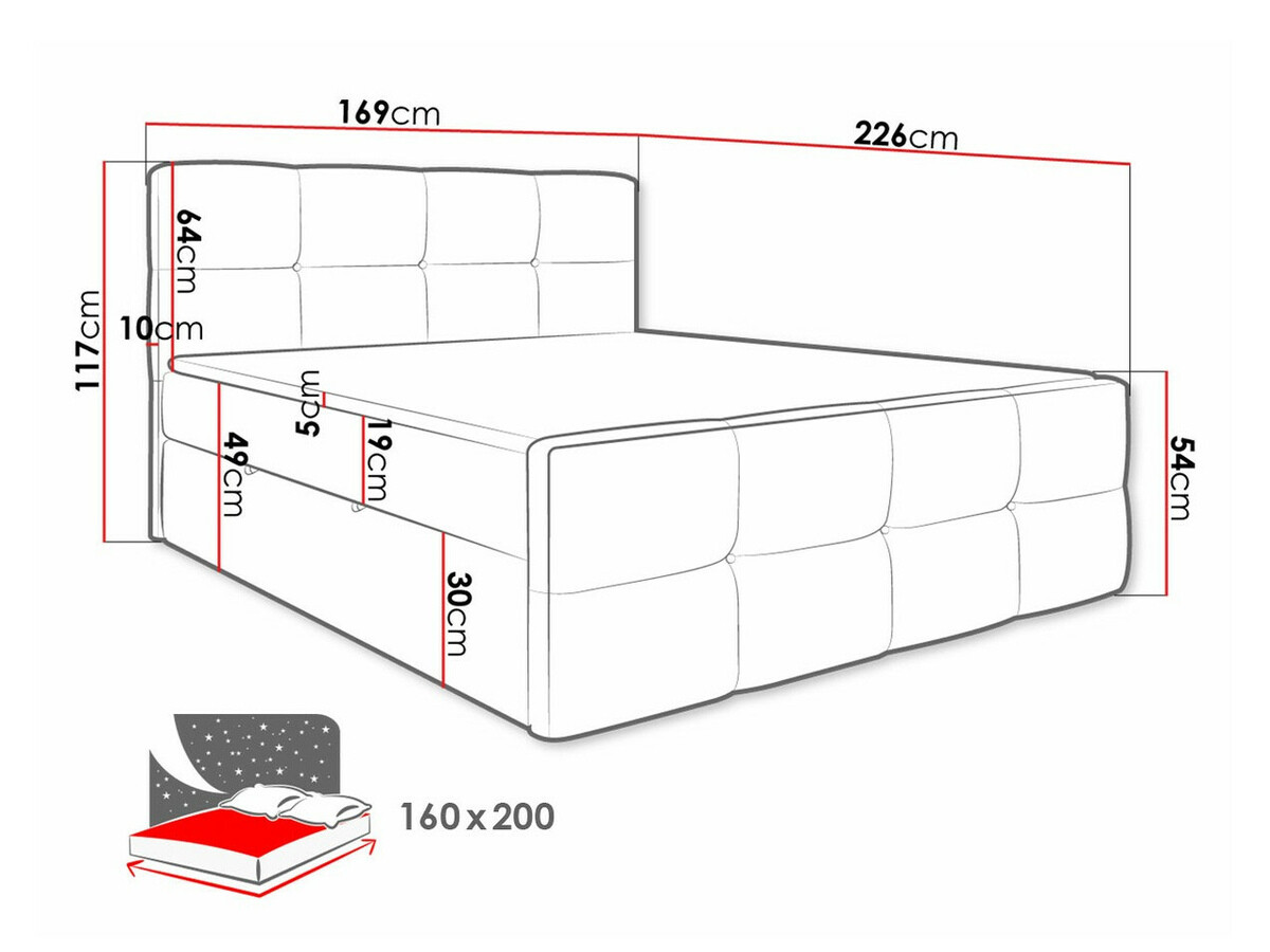 Boxspringbett ComfiDream Tirara (Fresh 11)
