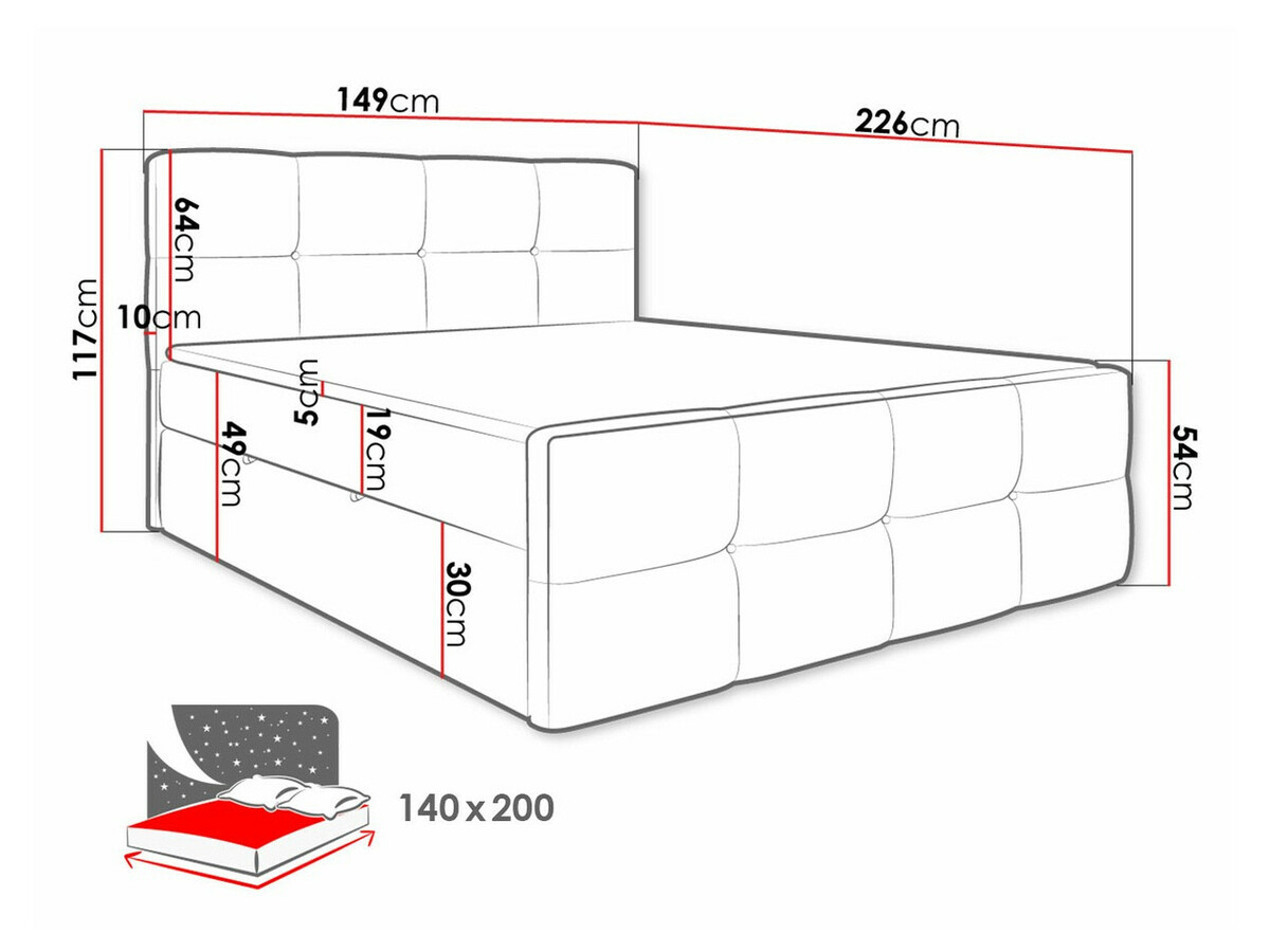 Boxspringbett ComfiDream Tirara (Fresh 32)