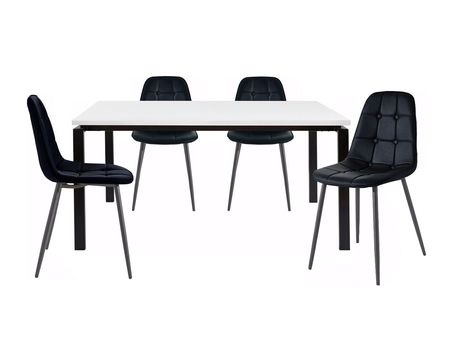 Essgruppe Denton 275 (Weiss + Schwarz)