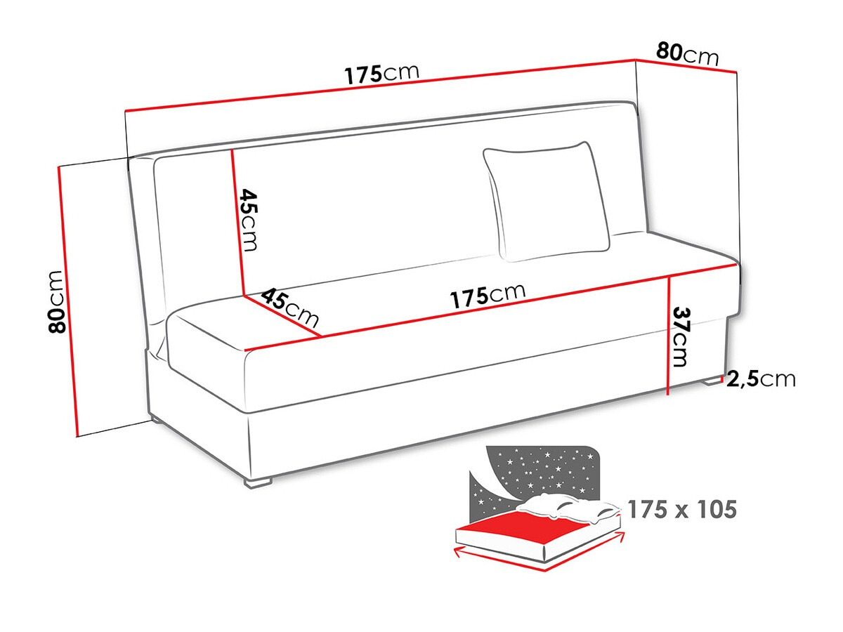 Schlafsofa Columbus 119 (Poso 05)