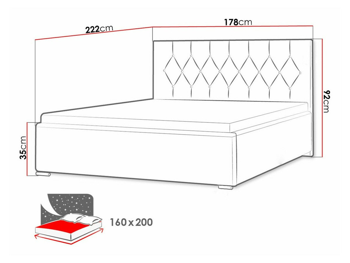 Bett Baltimore 160 (Mikrofaza 10)