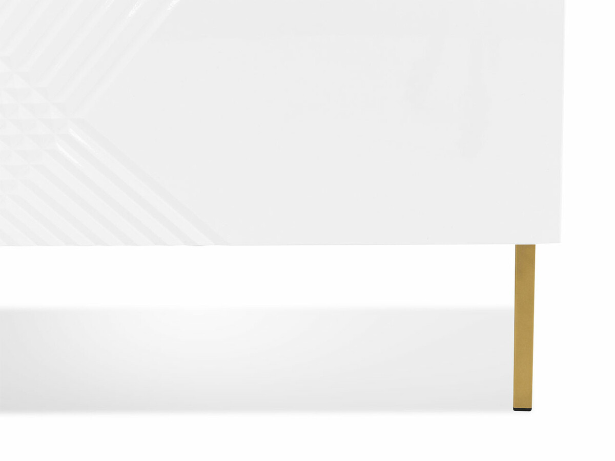 Nachttisch Natar (Weiss + Weiss glänzend)