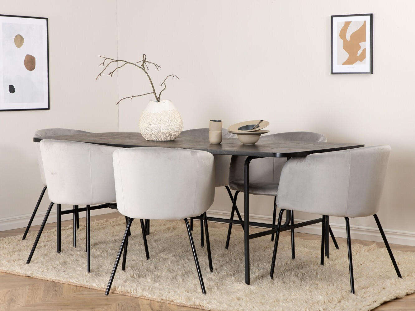 Essgruppe Dallas 2794 (Grau + Schwarz)