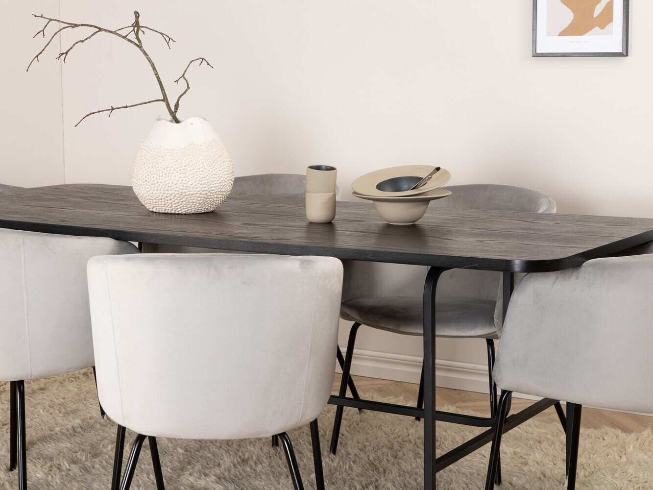 Essgruppe Dallas 2794 (Grau + Schwarz)