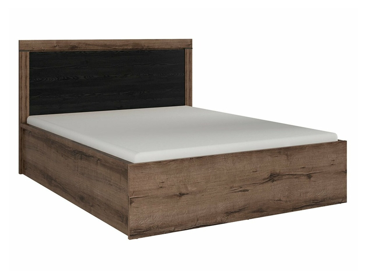 Bett Dunfelu 112 (Monastery Eichenholzoptik + Eichenholzoptik schwarz)