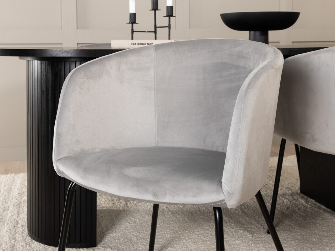 Essgruppe Dallas 3313 (Schwarz + Hellgrau)