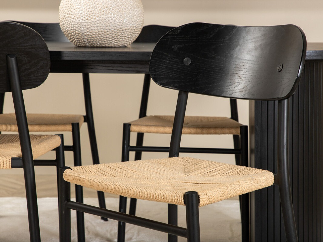 Essgruppe Dallas 3314 (Schwarz + Hellbraun)