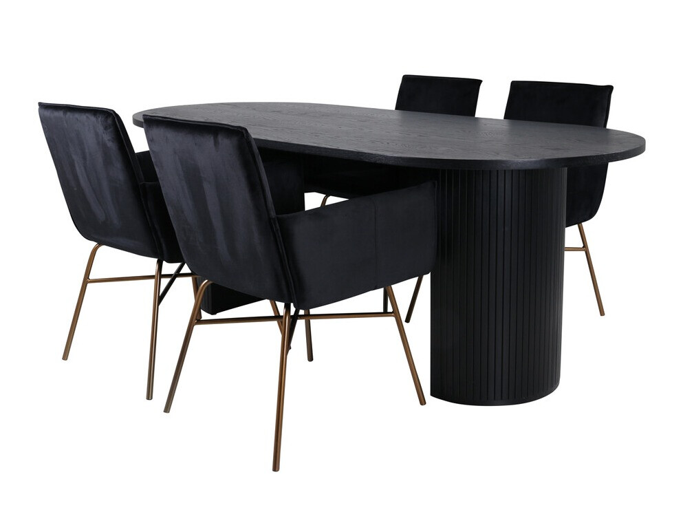 Essgruppe Dallas 3315 (Schwarz + Kupfer)